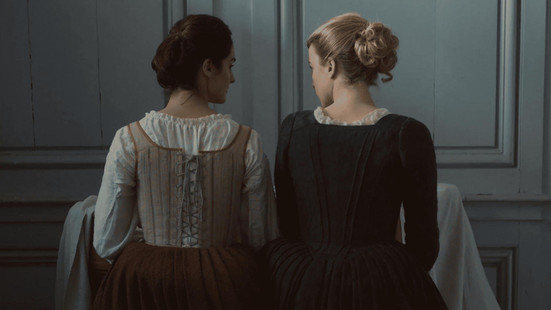 Marianne and Héloïse are caught in the female gaze in this image from Lillies Films