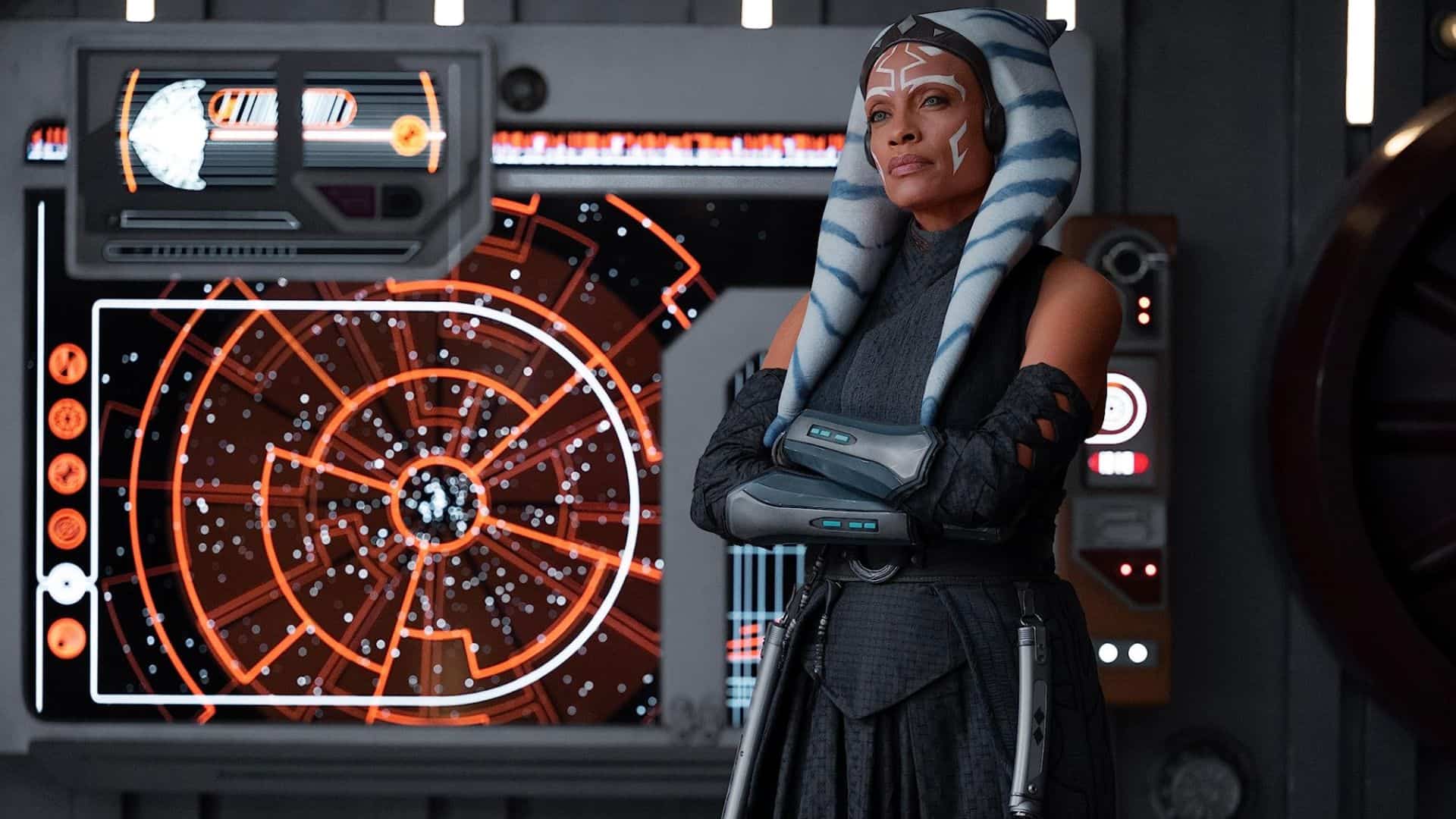 Rosario Dawson as Ahsoka Tano in this image from Lucasfilm Ltd.