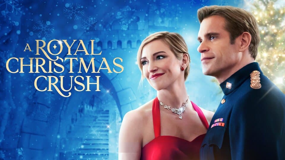 Ava Jensen and Prince Henry from “A Royal Christmas Crush” in this image from Hallmark Media