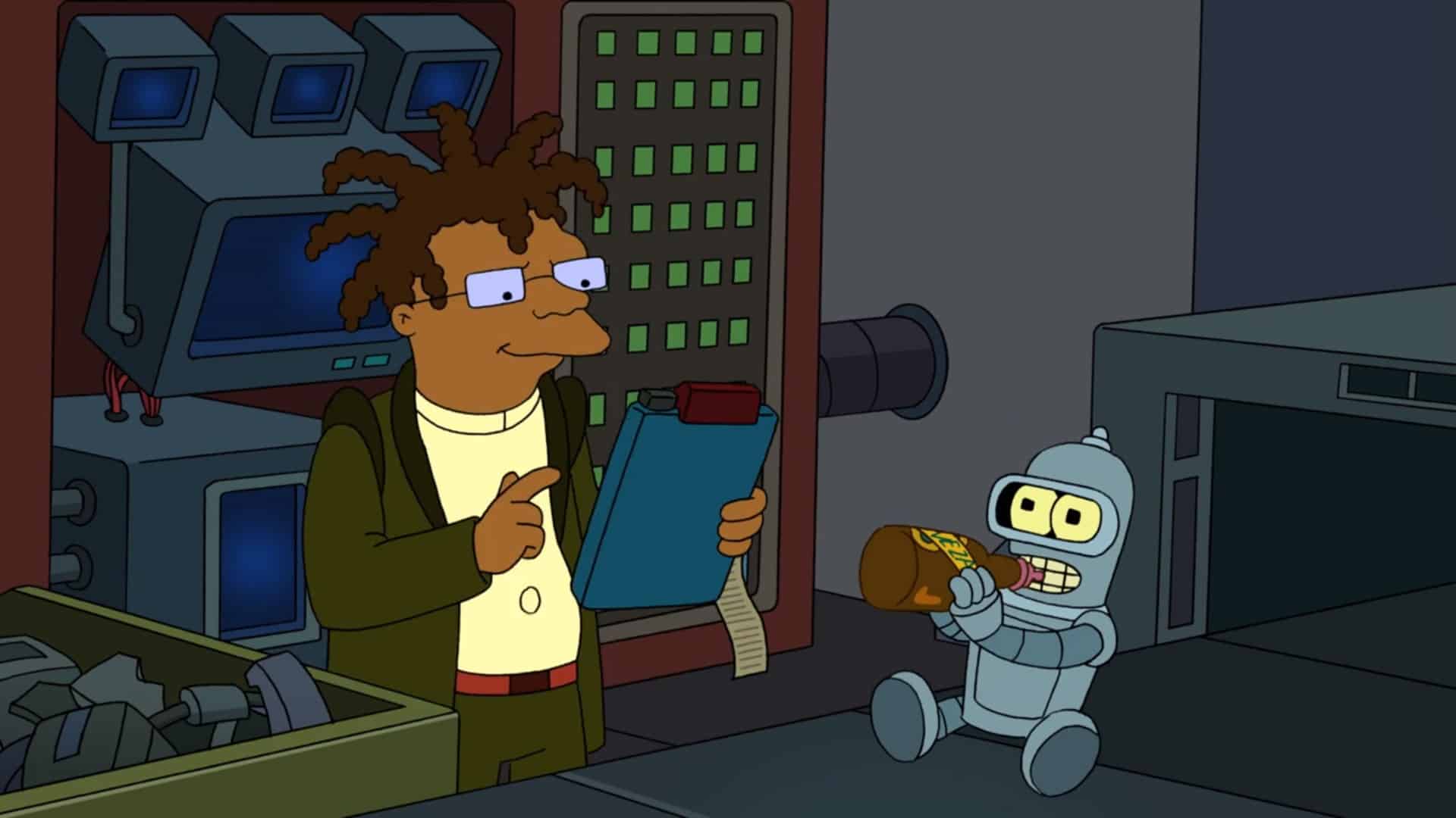 A young Hermes and Bender in this image from 20th Century Fox Television