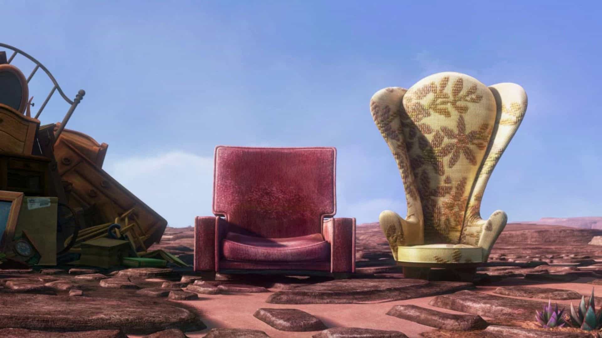 Carl and Ellie’s armchairs in this image from Walt Disney Studios.