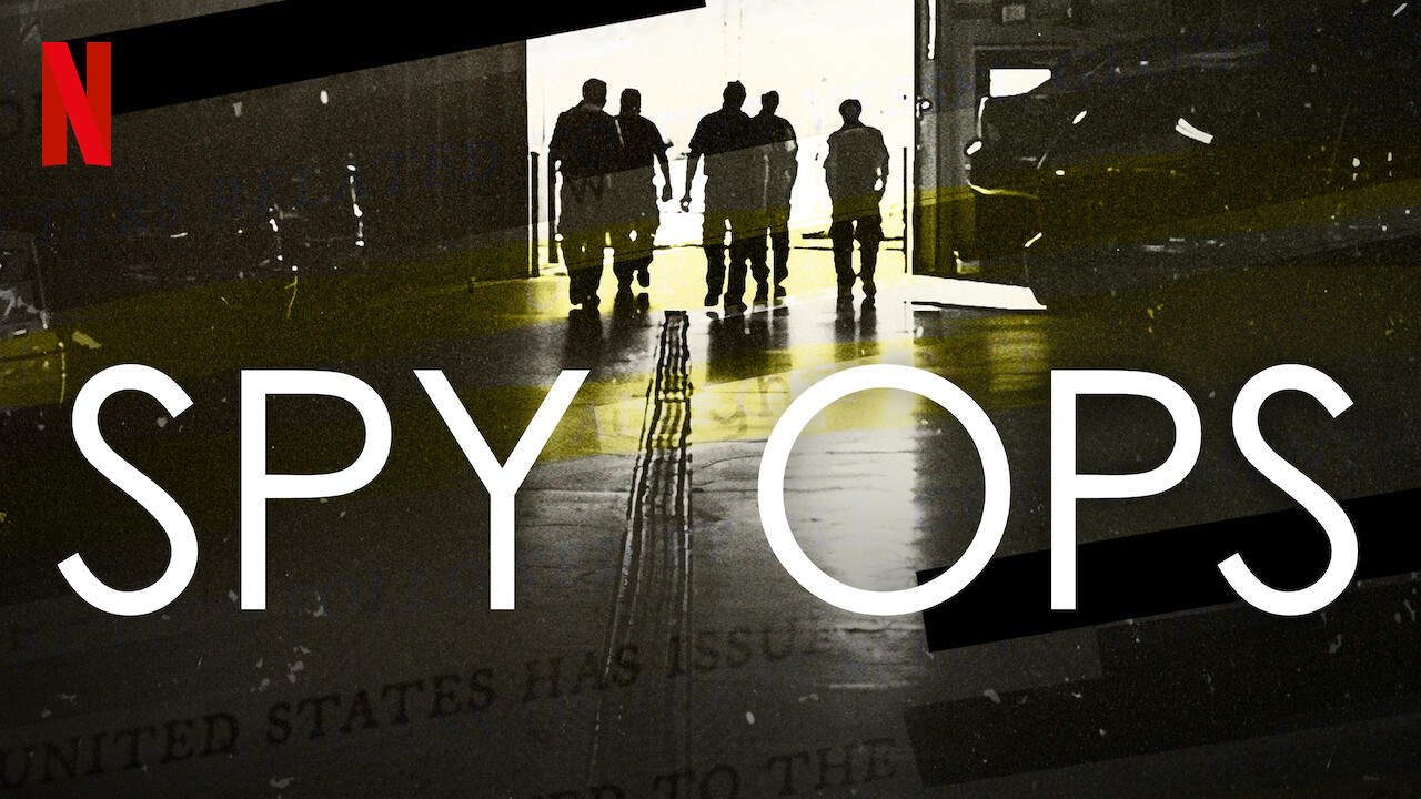 Five men are silhouetted walking through a garage with the words Spy Ops across the bottom in this image from BIG Media. 