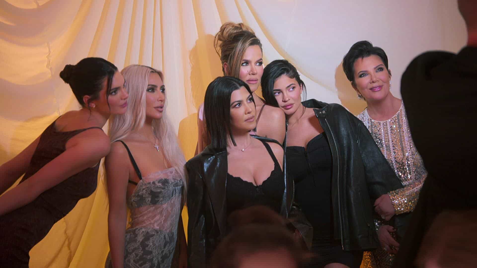 The Kardashians pose for a photo together in this image from Kardashian Jenner Productions. 