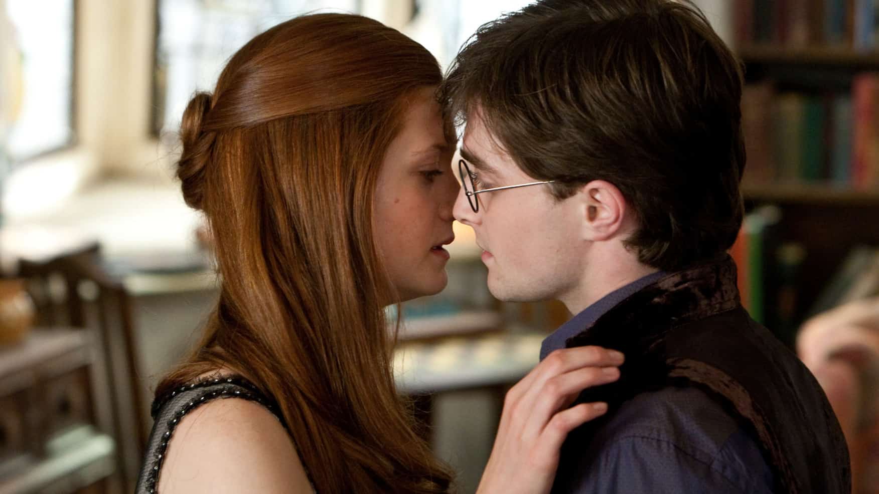 A teen couple is about to kiss in this image from Warner Bros. Pictures.