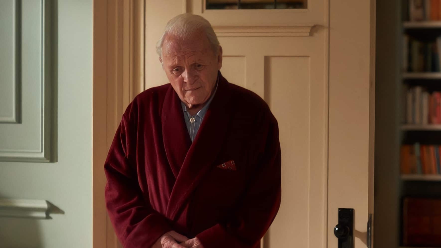 An old man in a bathrobe in this image from Film4.