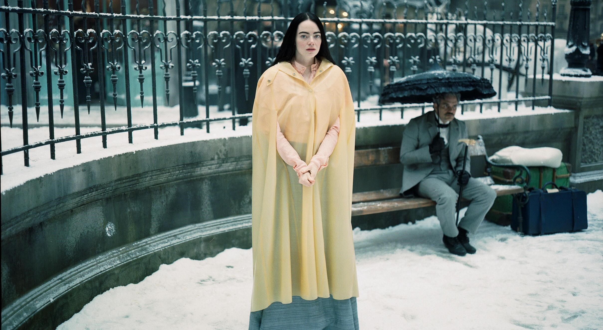 A pale girl in the snow in this image from Element Pictures.