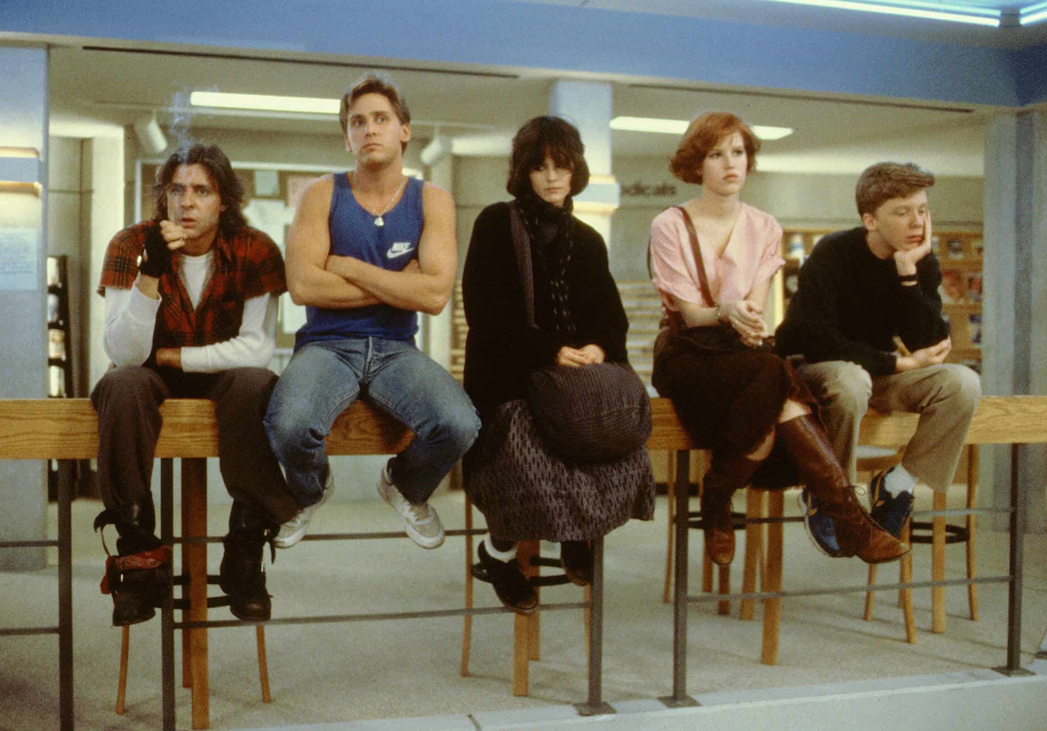 Rebellious teens sit together in a library in this image from A&M Films