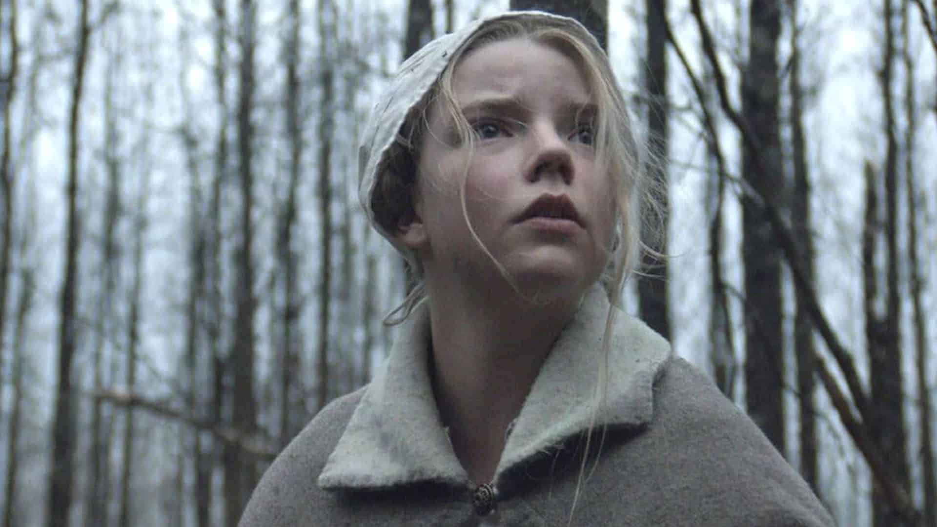 A young girl in Puritan clothing in a forest in this image from Rooks Nest Entertainment