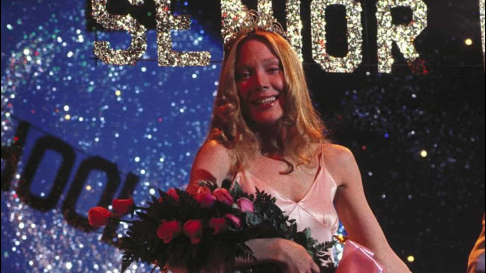 A young woman is crowned prom queen with a bouquet of roses in this image from Red Bank Films.