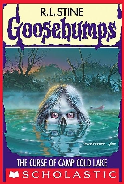  A book cover featuring a corpse rising from a lake from Scholastic