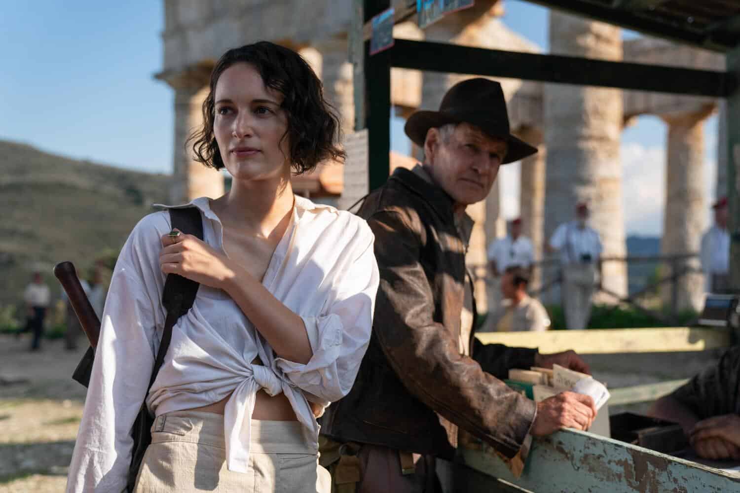  A woman and a man at an isolated outpost in this photo from Lucasfilm