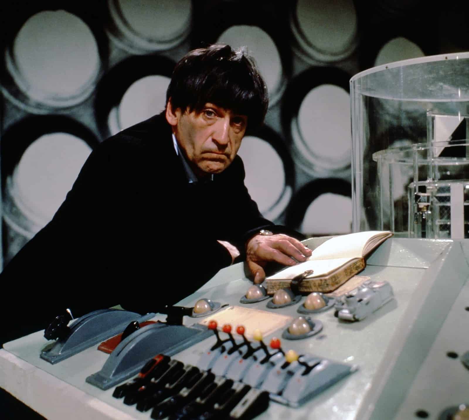 A man in the TARDIS in this photo from British Broadcasting Corporation.