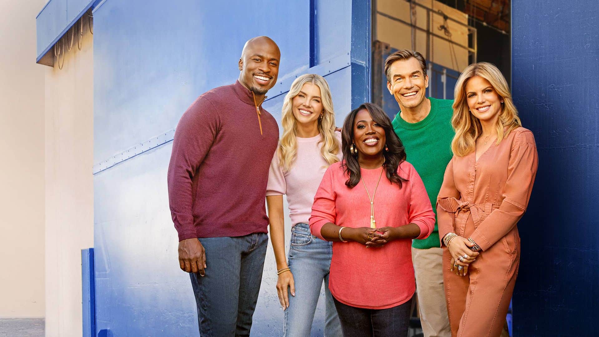 Two men and three women pose for a promo in this image from CBS Productions.