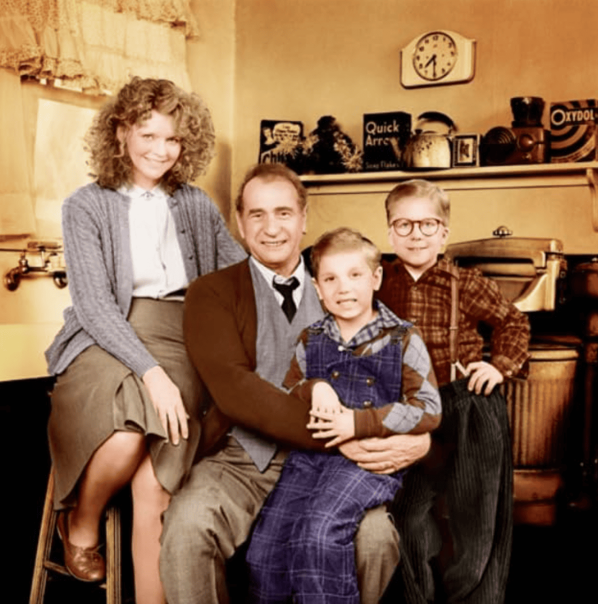A family poses for a portrait together in this image from Metro-Goldwyn-Mayer.