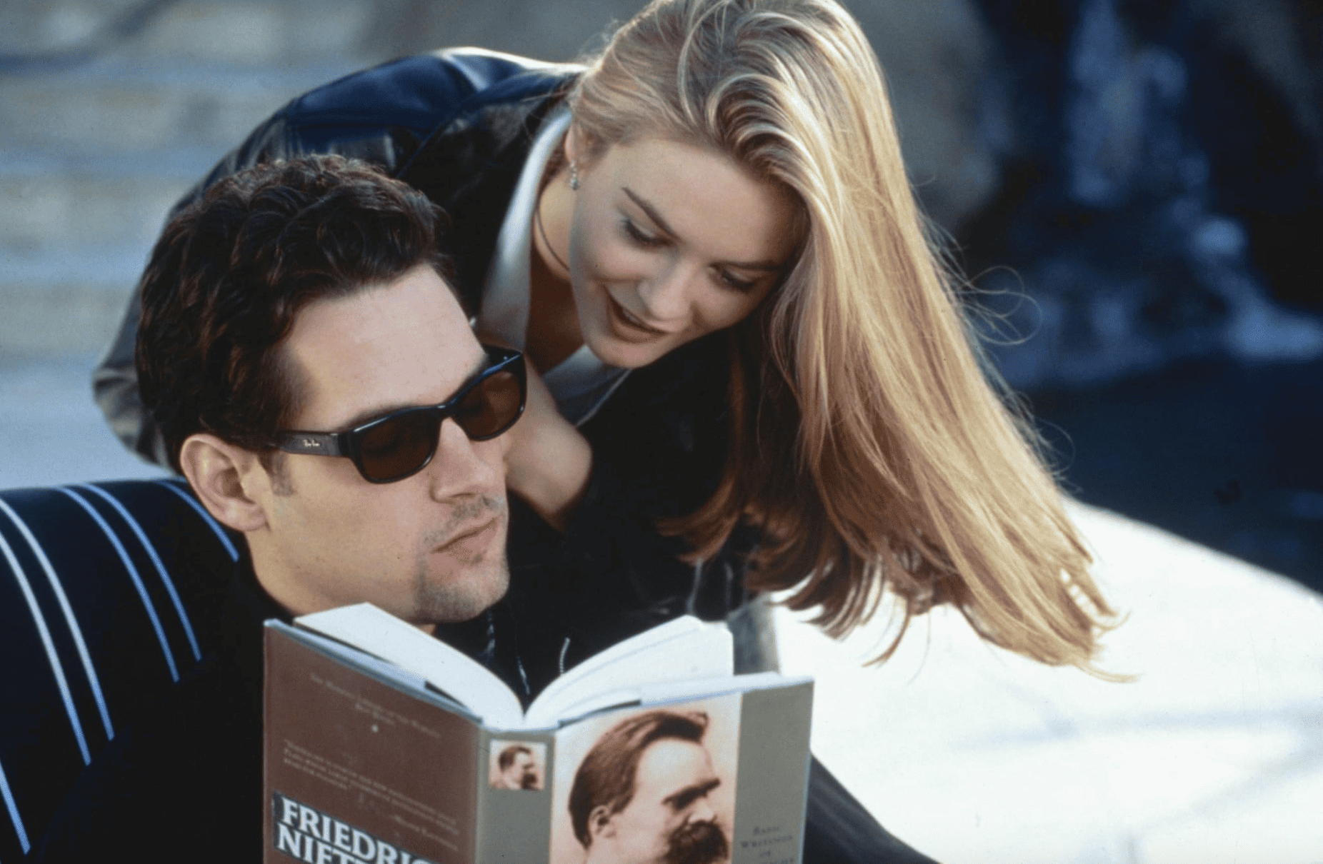 A girl teases her stepbrother while he reads in this image from Paramount Pictures.