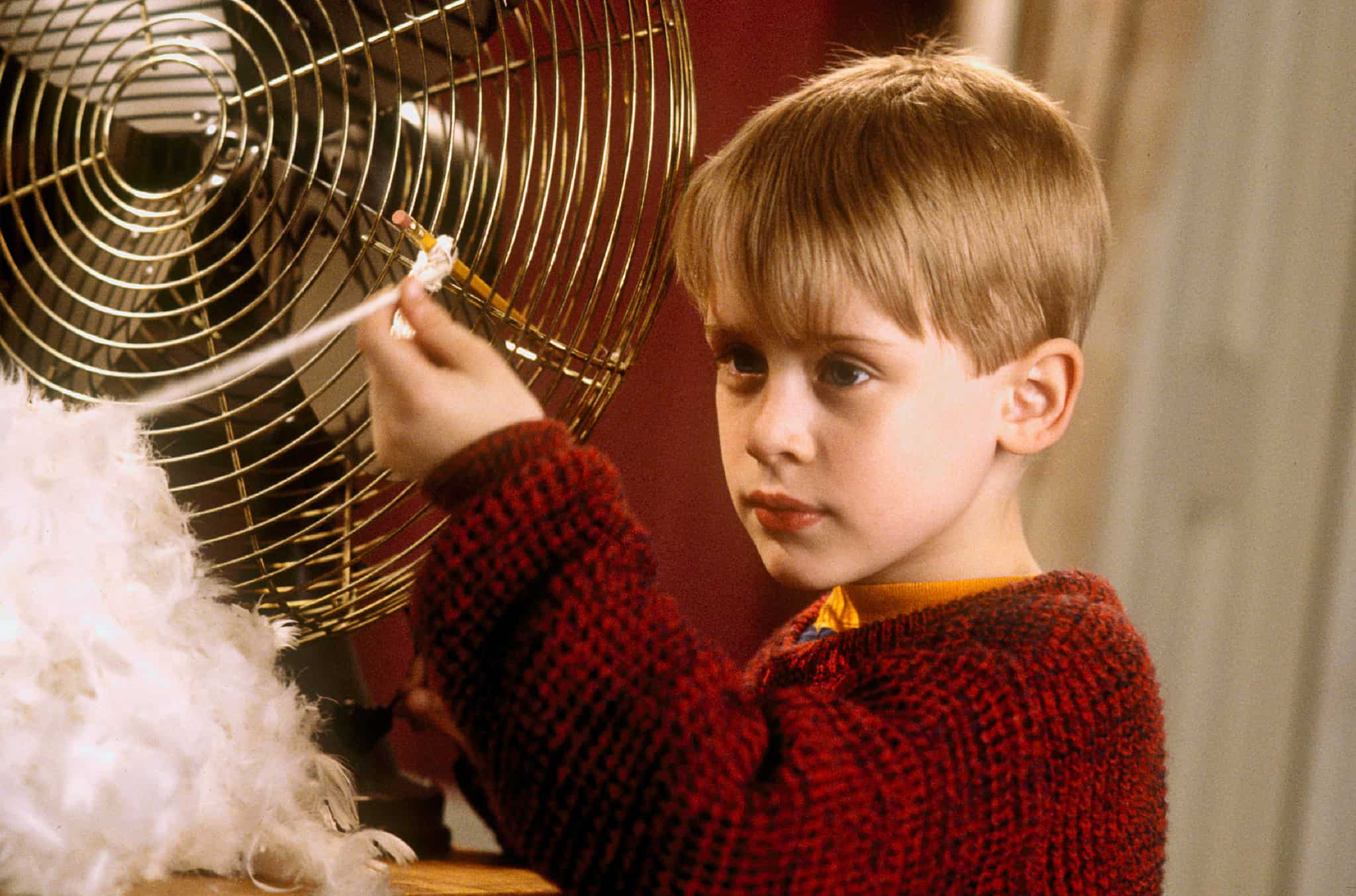 A young boy setting up a boobie trap in this image from Twentieth Century Fox.