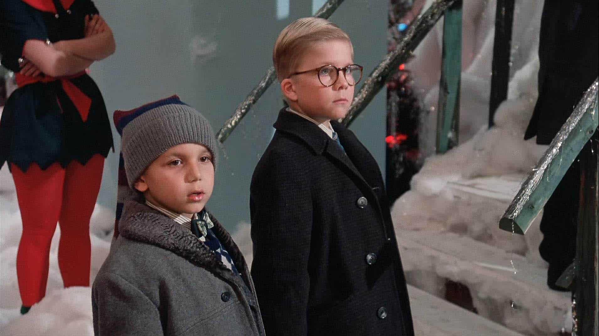Two gormless young boys on a holiday set in this image from Metro-Goldwyn-Mayer.
