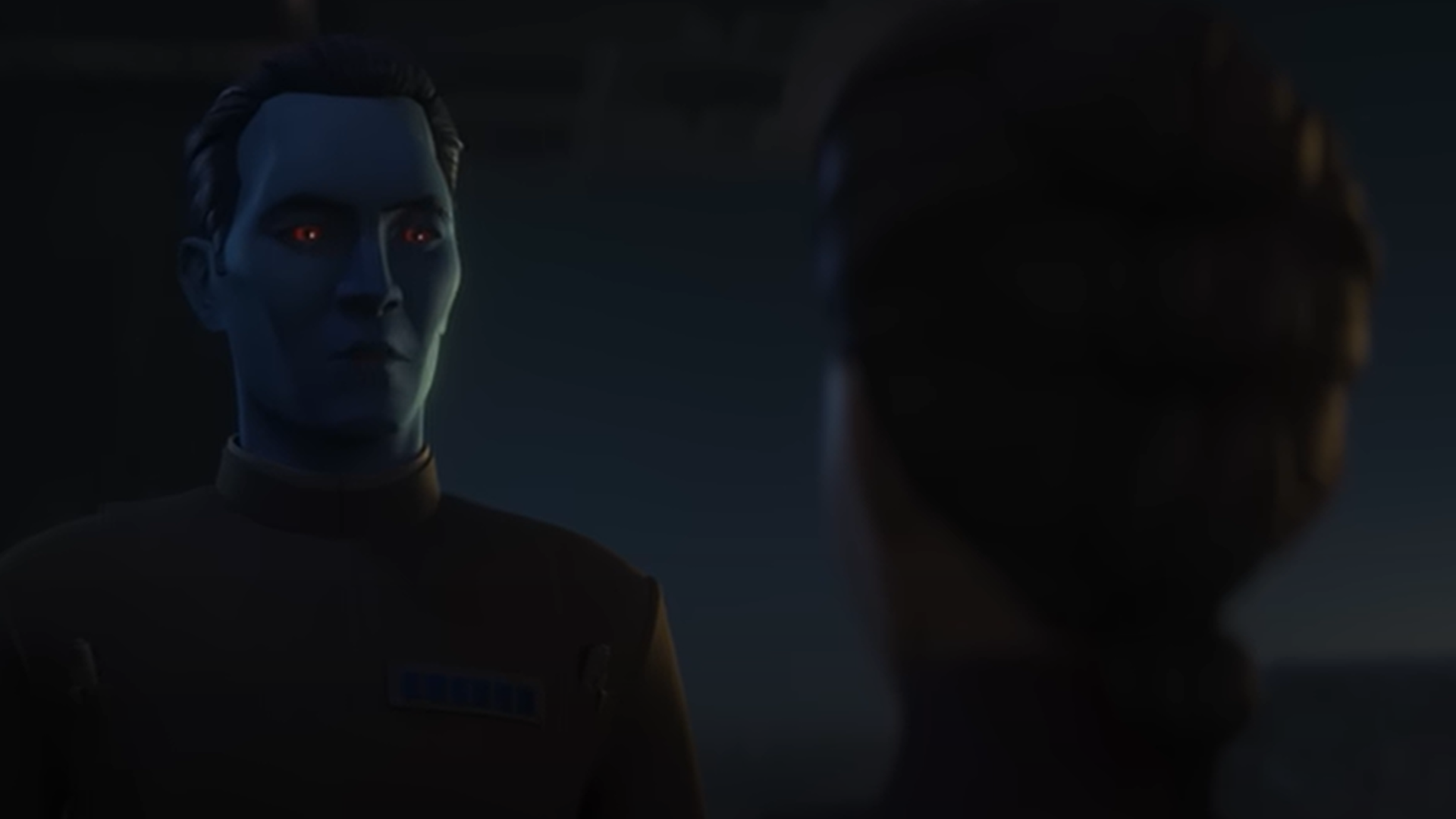 A military leader recruits a member for the cause in this image from Lucasfilm.